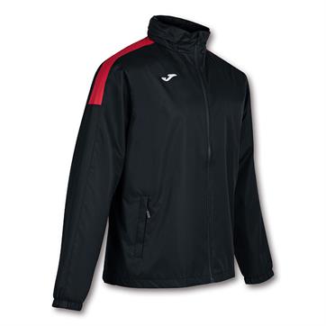 Joma Trivor Mesh Lined Rain Jacket (Premium Quality) - Black/Red