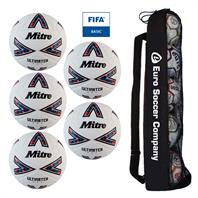 Tube of 5 Mitre Ultimatch One FIFA Basic Hyperseal Match Football (3,4,5)