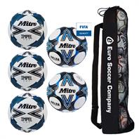 Mitre Matchday Pro Football Tube Bundle (3 Mitre Impel One, 2 Mitre Delta One) (4,5)